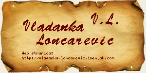 Vladanka Lončarević vizit kartica